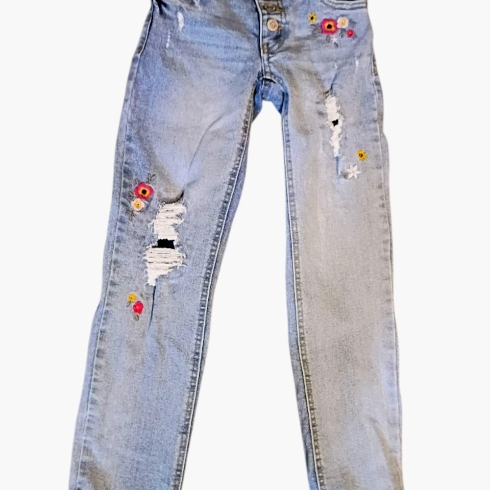 Girls distressed denim jeans